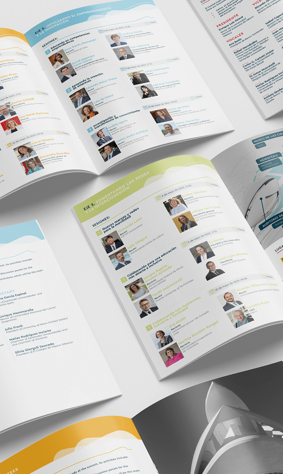 Programa impreso del V Encuentro Internacional de Rectores Universia 2023
